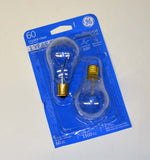 GE crystal clear 60w A15 base 2pk