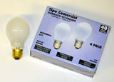 Tipo-Commercial-extended-life bulbs, 40watt  4pk
