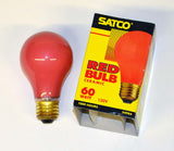 Satco red ceramic 60watt